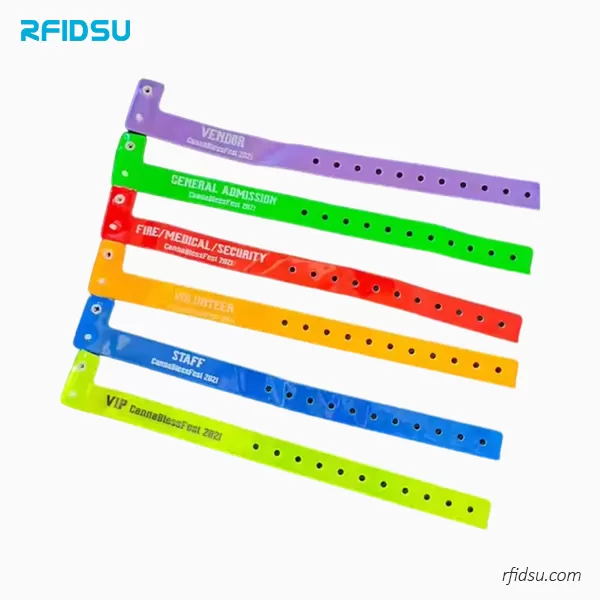 Snap Closure Vinyl RFID Wristbands