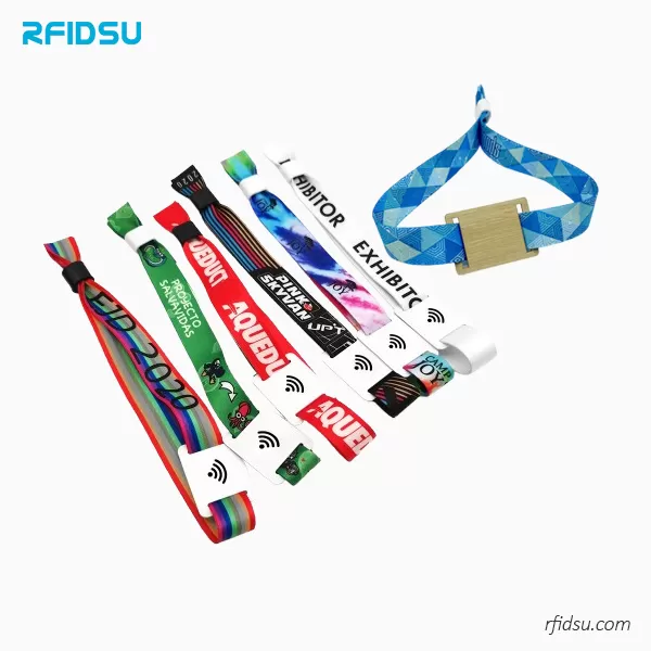 Disposable RFID Woven Wristbands