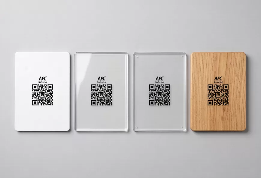 Four material options for NFC review plates